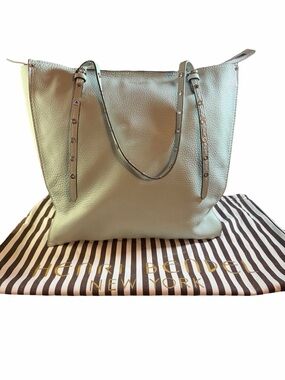 henri bendel Light Blue Pebbled Leather Tote
